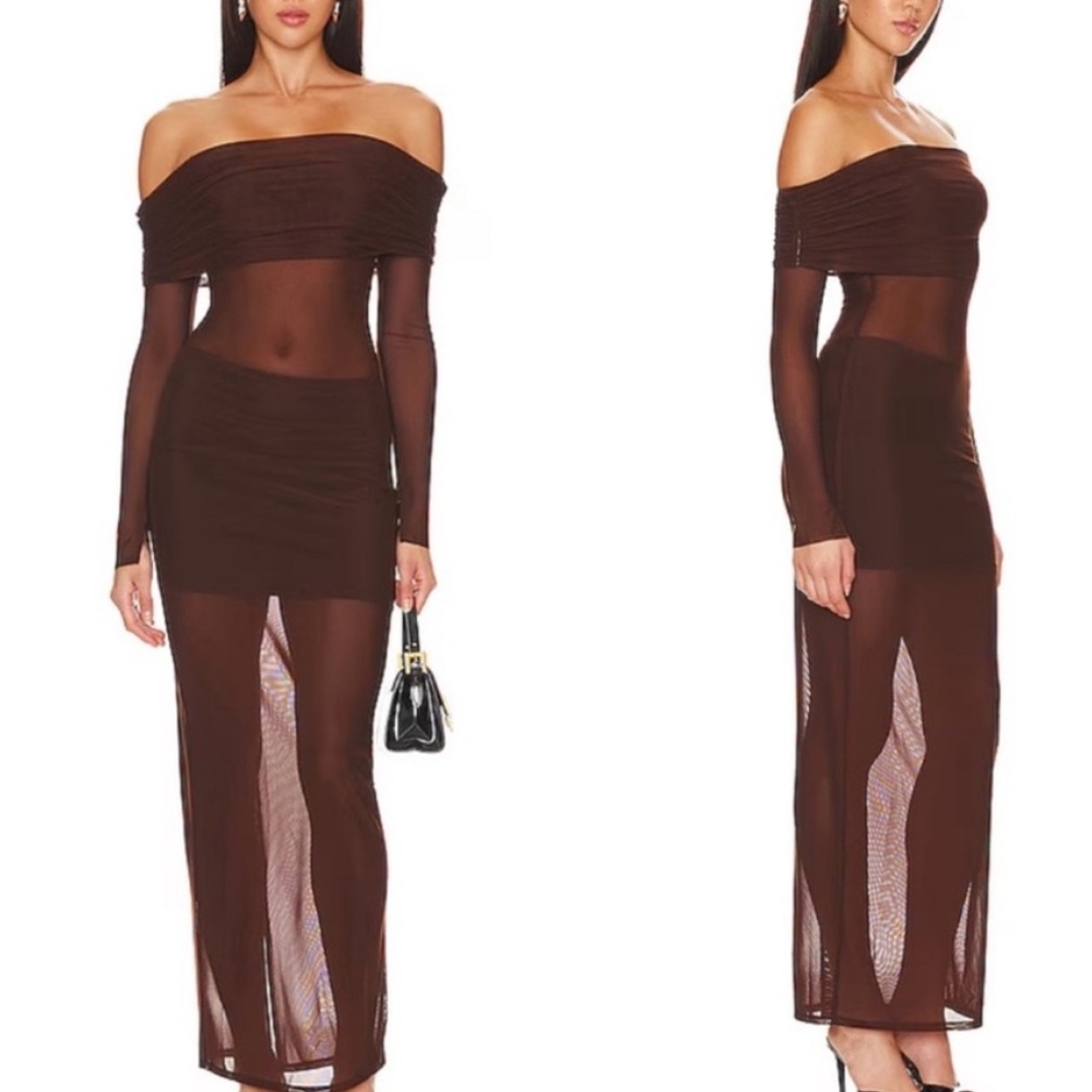 Lovers and Friends x Anja Dujaković Fio Maxi Dress - Chocolate Brown